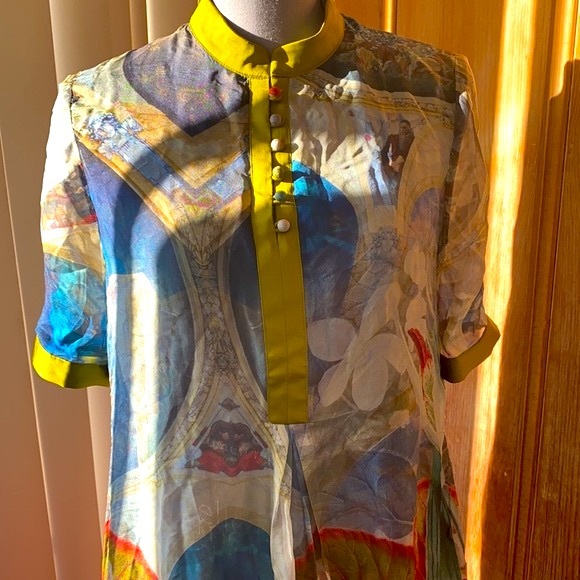 🌹Vintage %100 Silk Dress🌹Delicate & beautiful🌹 - Picture 6 of 16